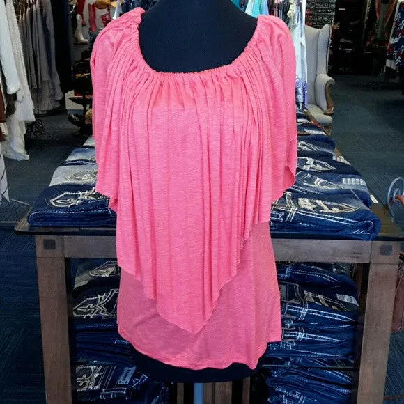 Elan | Solid Coral Mini Dress