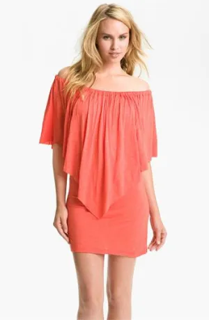 Elan | Solid Coral Mini Dress