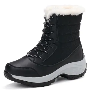 Fashion Women's Snow Boots Shoes Winter Warm boots With thick Bottom Platform - Black/Red/Blue/White