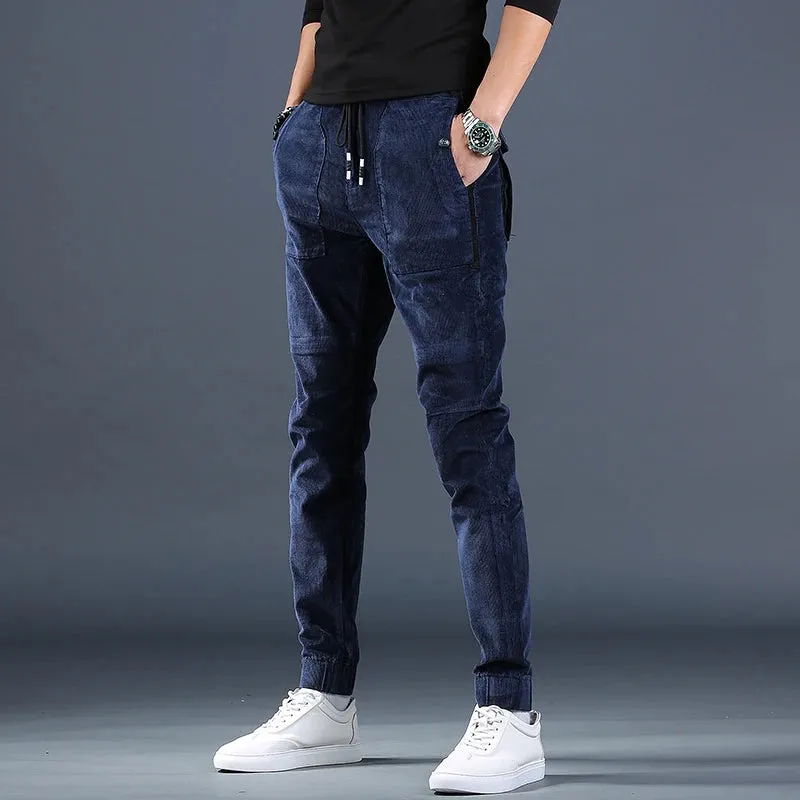 Fashionable Casual Corduroy Joggers for Men - Autumn Trousers