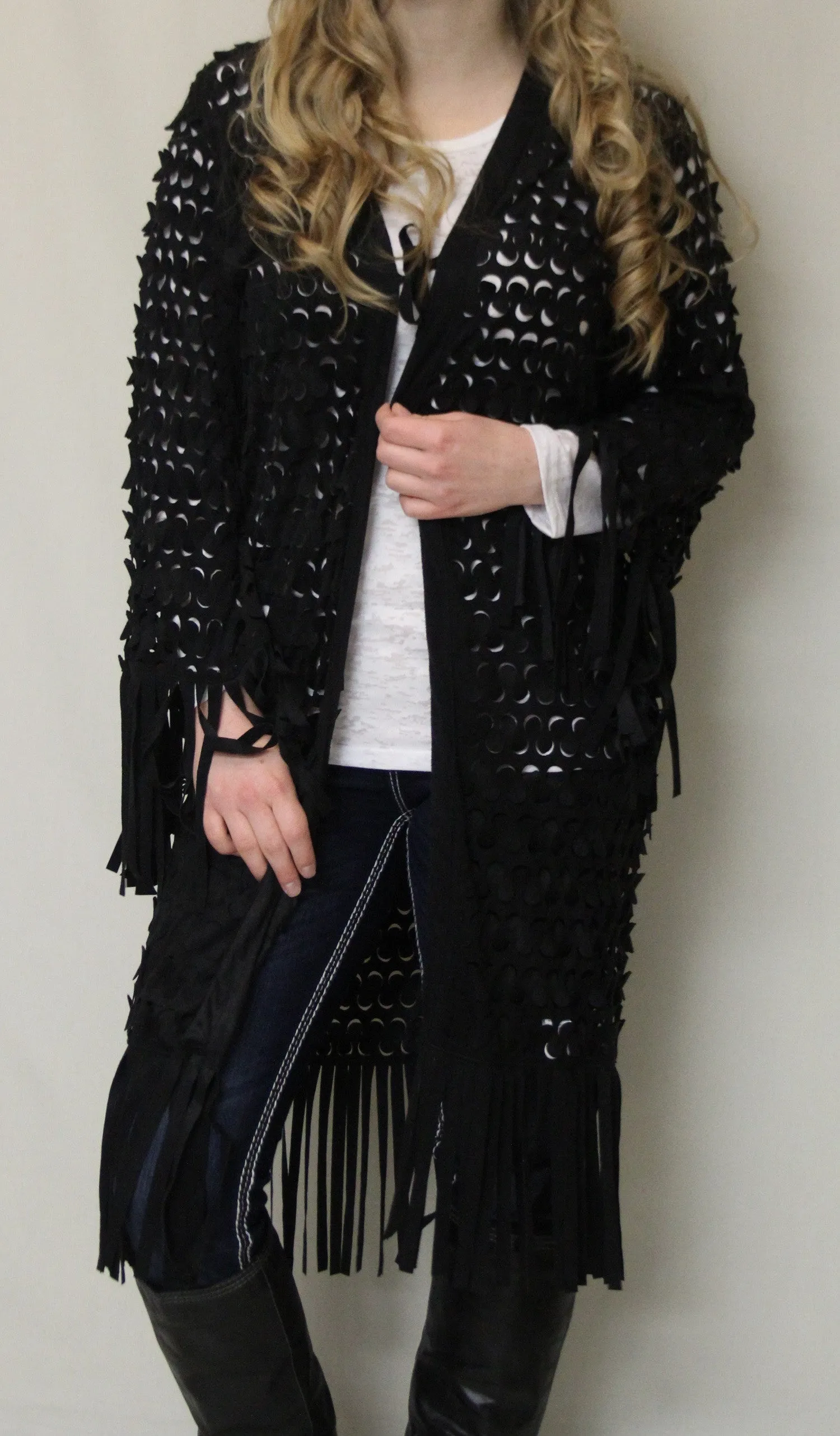 Firmiana | Scarf Coat Black