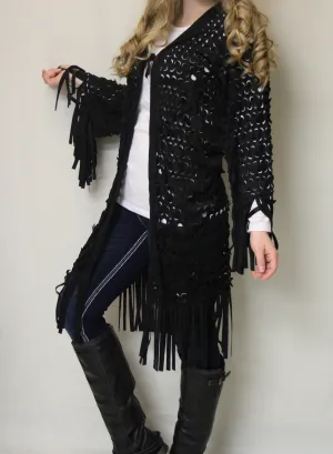 Firmiana | Scarf Coat Black