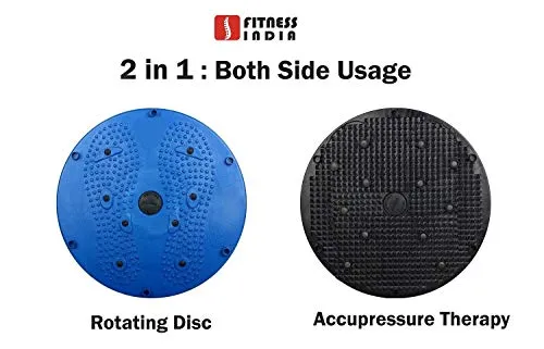 Fitness India Latex Pull Reducer Tummy Twister Body Toner Waist Trimmer Home Gym Equipment Abdominal Abs Leg Hand Biceps Exercise (Multicolour) - Set of 2