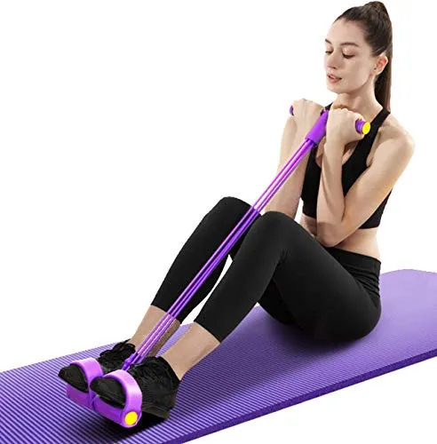 Fitness India Latex Pull Reducer Tummy Twister Body Toner Waist Trimmer Home Gym Equipment Abdominal Abs Leg Hand Biceps Exercise (Multicolour) - Set of 2
