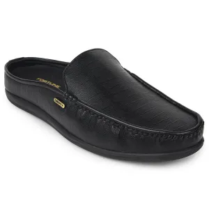 Fortune Black Casual Loafers For Mens VSL-6 By Liberty
