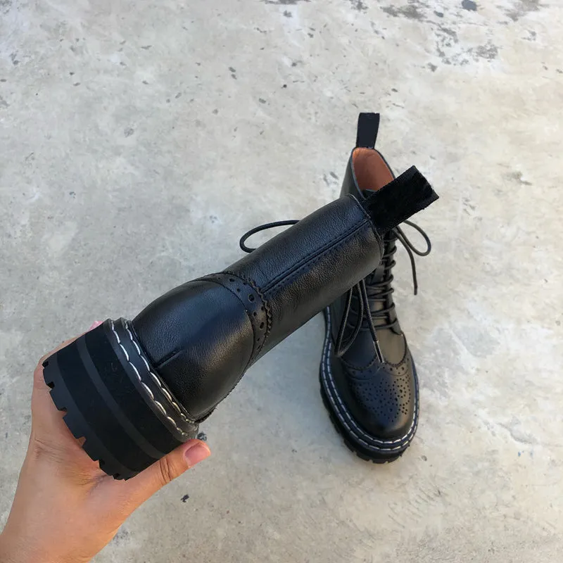 Genuine Leather Boots Women