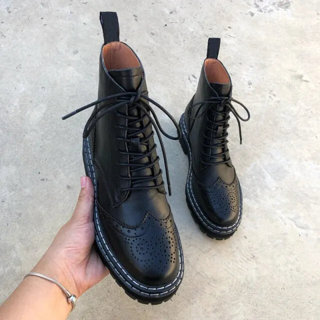 Genuine Leather Boots Women