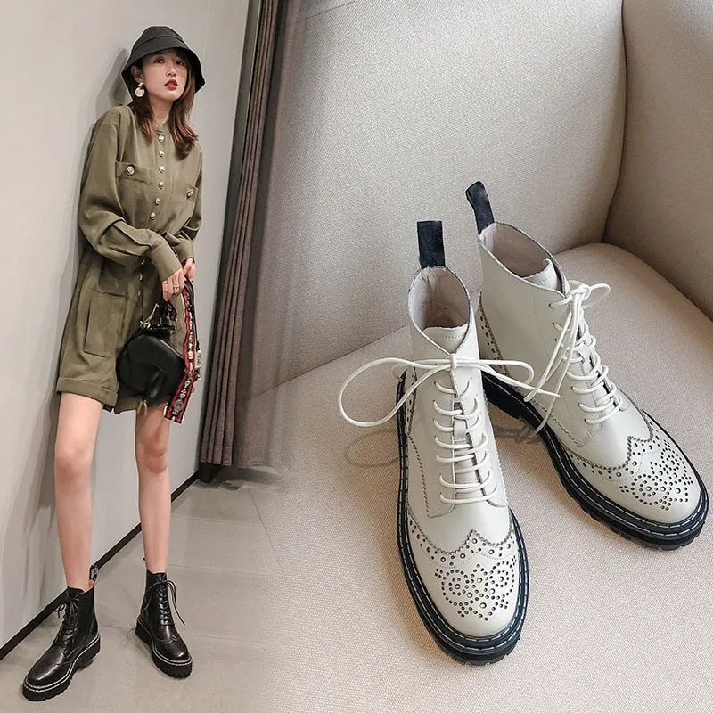 Genuine Leather Boots Women