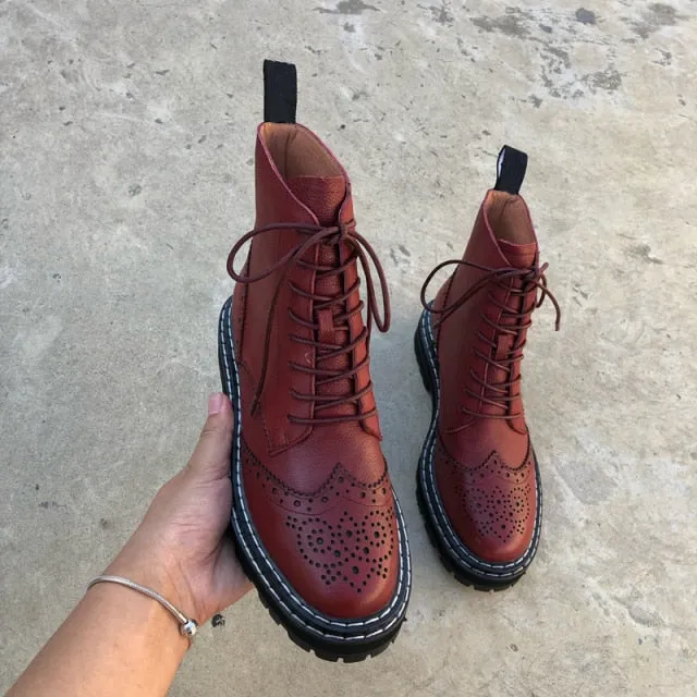 Genuine Leather Boots Women
