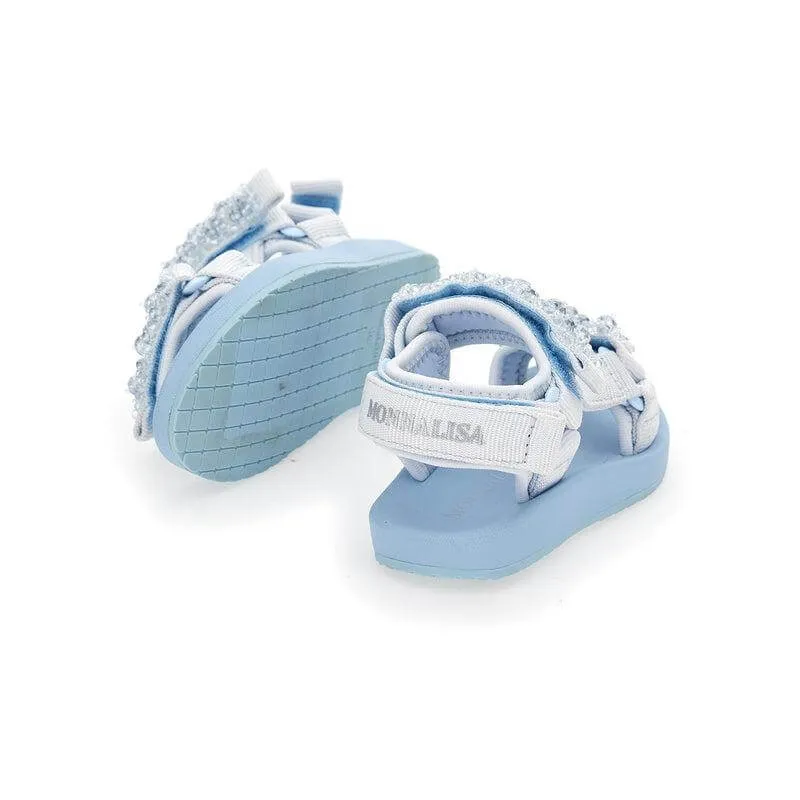Girls Blue Jewel Sandals