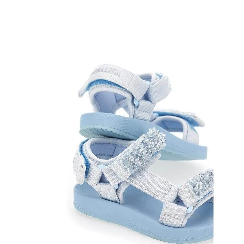 Girls Blue Jewel Sandals