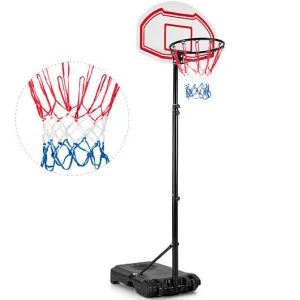 Height Adjustable Basketball Hoop with 2 Nets and Fillable Base - Color: Multico