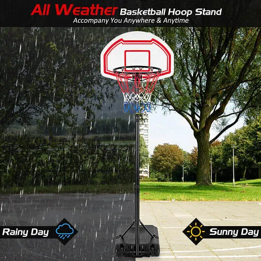 Height Adjustable Basketball Hoop with 2 Nets and Fillable Base - Color: Multico