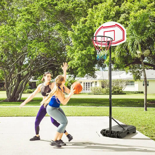 Height Adjustable Basketball Hoop with 2 Nets and Fillable Base - Color: Multico