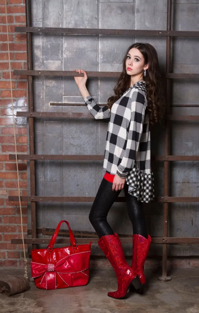 Helen's Heart | Full Embellished Sequin Red Boot