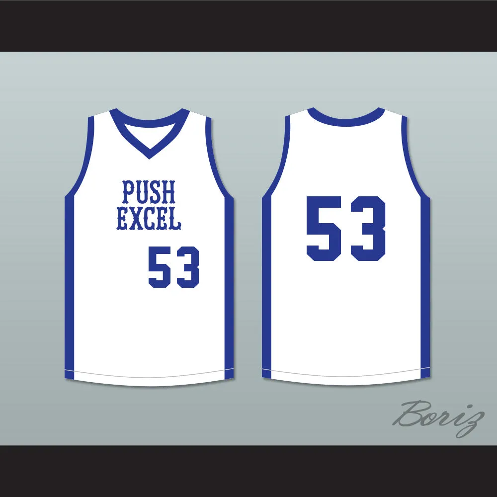 Herb Williams 53 Push Excel Pro Basketball Classic White Basketball Jersey 1985 Charity Event