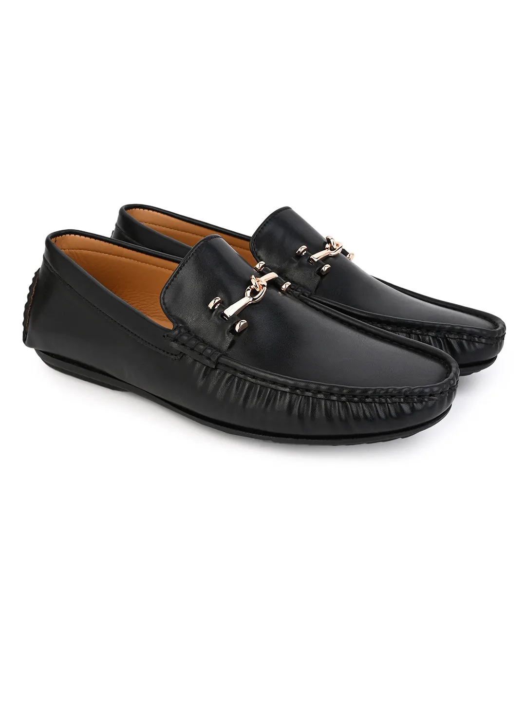 Hydes N Hues Black Loafers for Men
