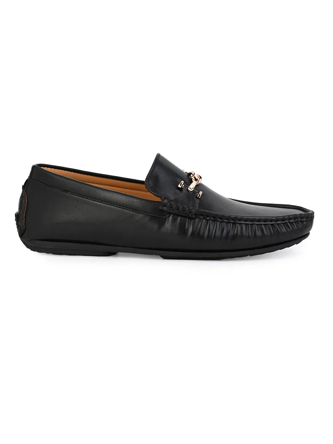 Hydes N Hues Black Loafers for Men