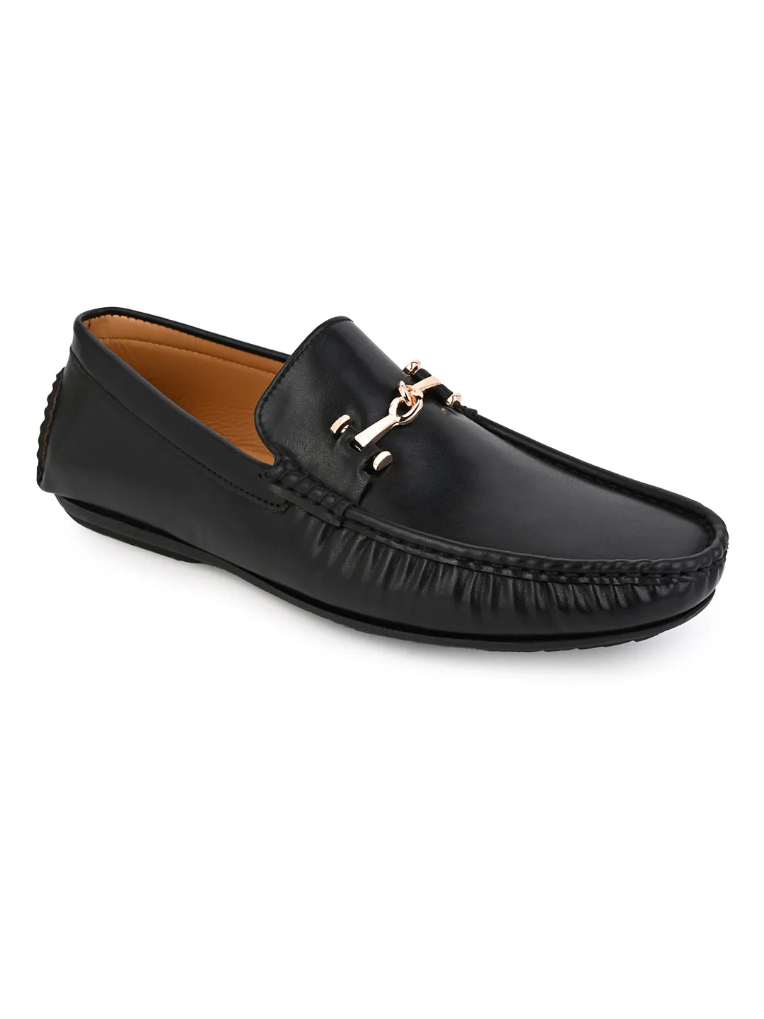 Hydes N Hues Black Loafers for Men