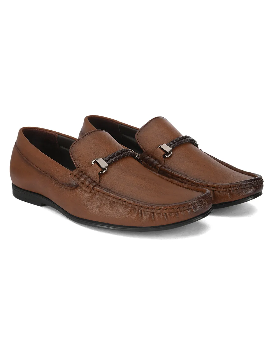 Hydes N Hues Men Tan Formal Loafers