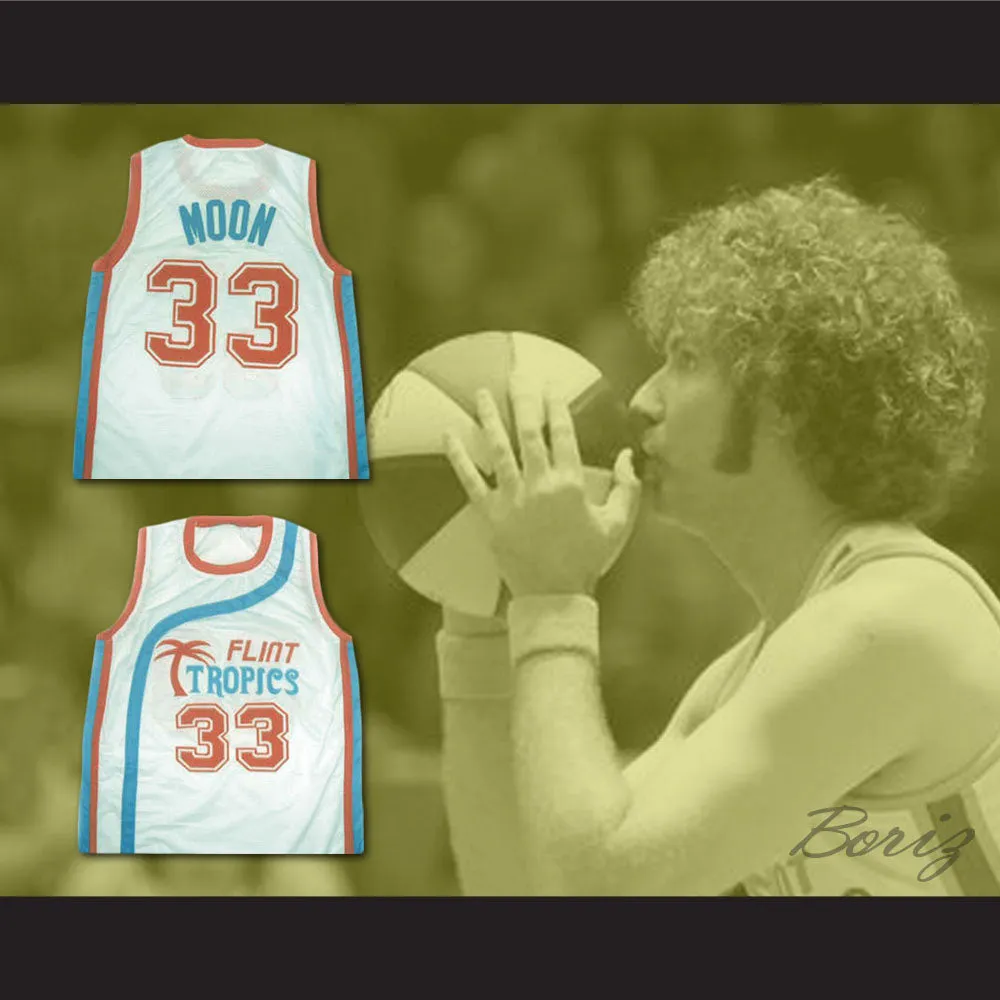 Jackie Moon 33 Flint Tropics White Basketball Jersey Semi Pro