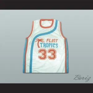 Jackie Moon 33 Flint Tropics White Basketball Jersey Semi Pro