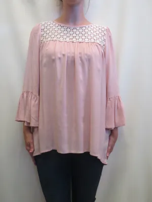 J&M | Lace Trim Tunic Blush