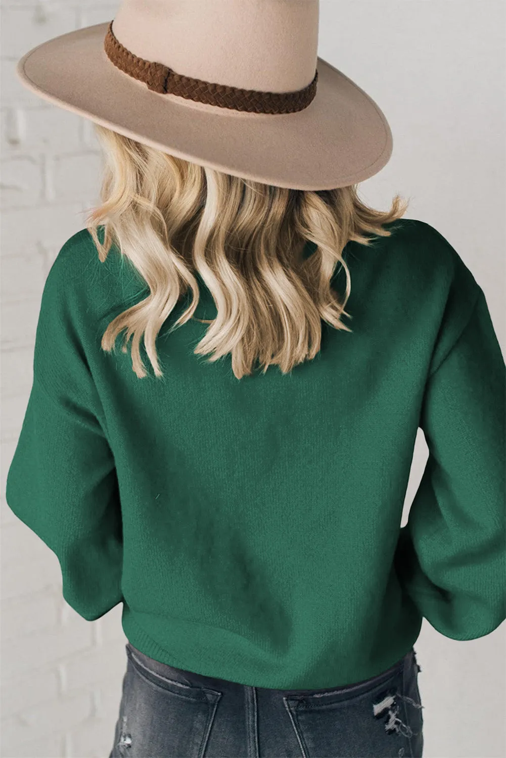 KaleaBoutique Pearl Beaded Merry Casual Sweater