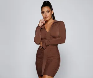 Keep It Trendy Charming Collared Mini Dress