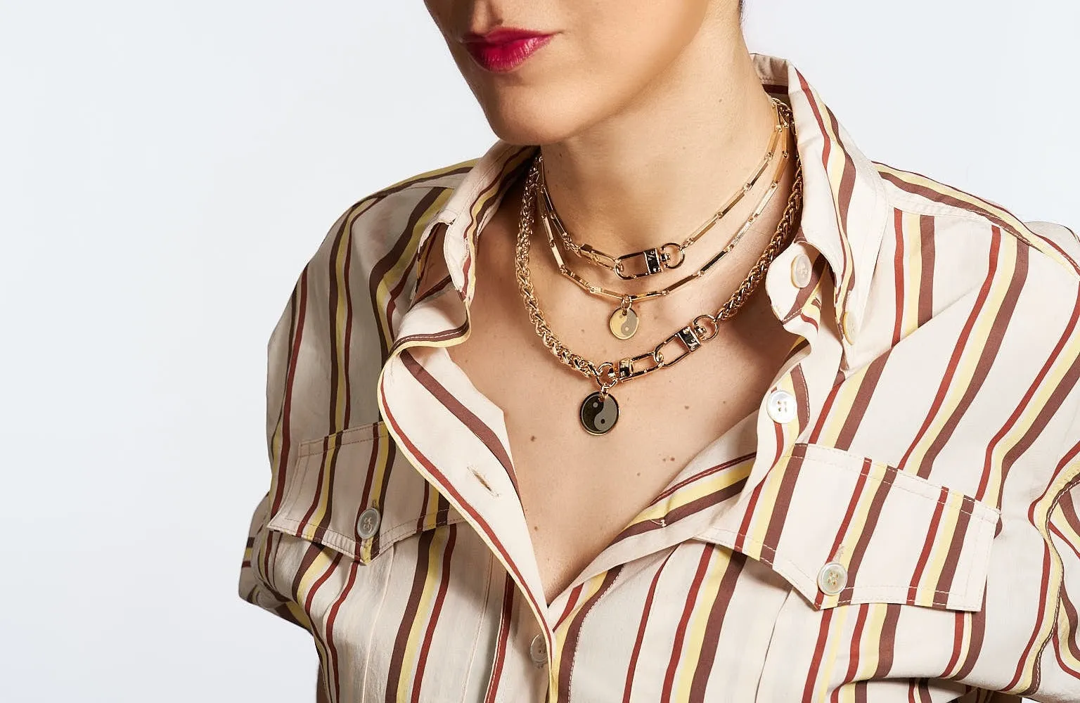 KESHA x PC Yin Yang Braided Necklace to Mask Chain