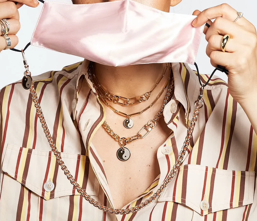 KESHA x PC Yin Yang Braided Necklace to Mask Chain