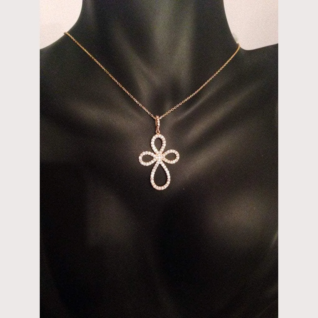 Large Loop of Faith Cross Necklace