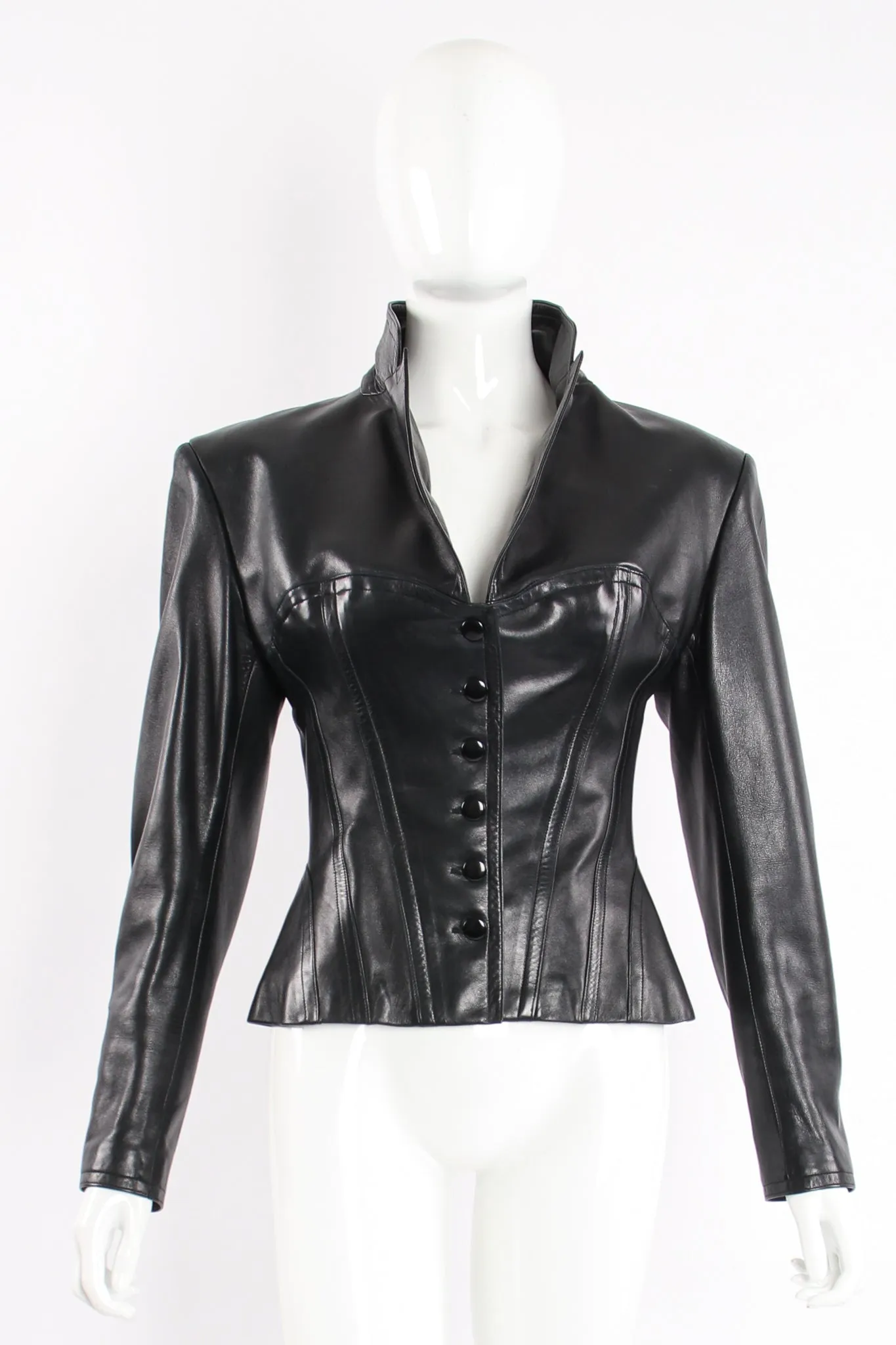 Leather Bustier Corset Jacket