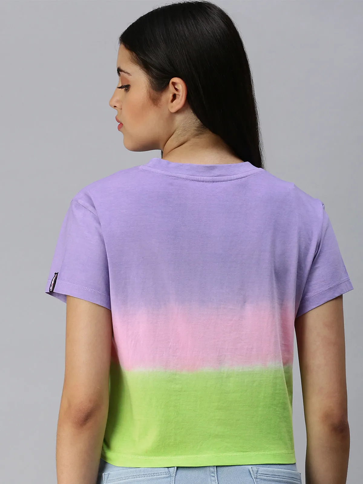 Los Angeles Lakers: Tie & Dye Crop Top - Purple