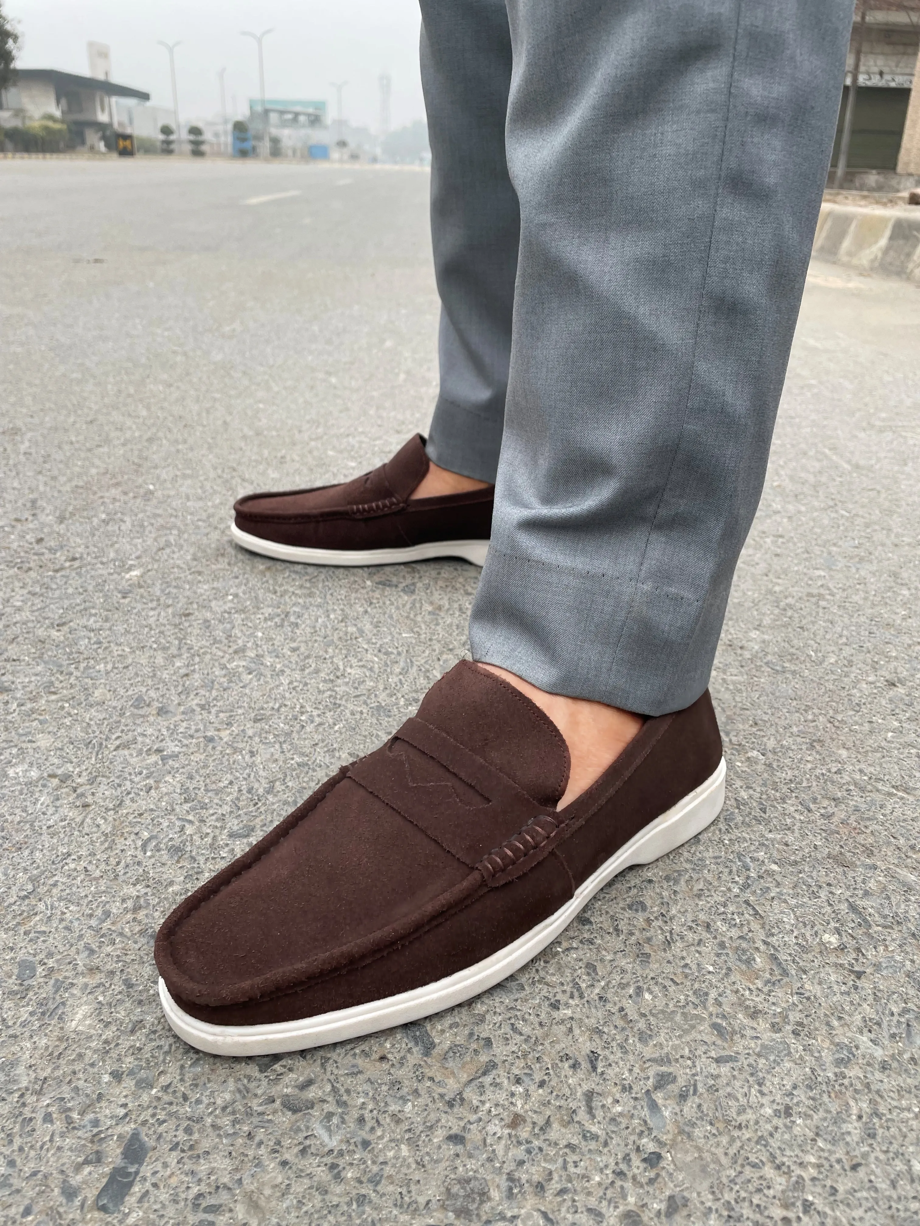 LS Pure Leather Handmade SUEDE LOAFERS LS-644