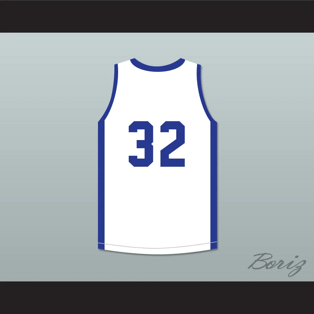 Magic Johnson 32 Push Excel Pro Basketball Classic White Basketball Jersey 1985 Charity Event