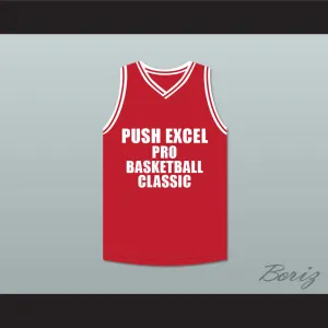 Mark Aguirre 24 Push Excel Pro Basketball Classic Red Basketball Jersey 1988 Charity Event