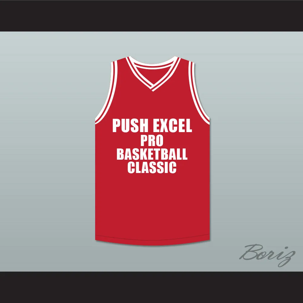 Mark Aguirre 24 Push Excel Pro Basketball Classic Red Basketball Jersey 1988 Charity Event