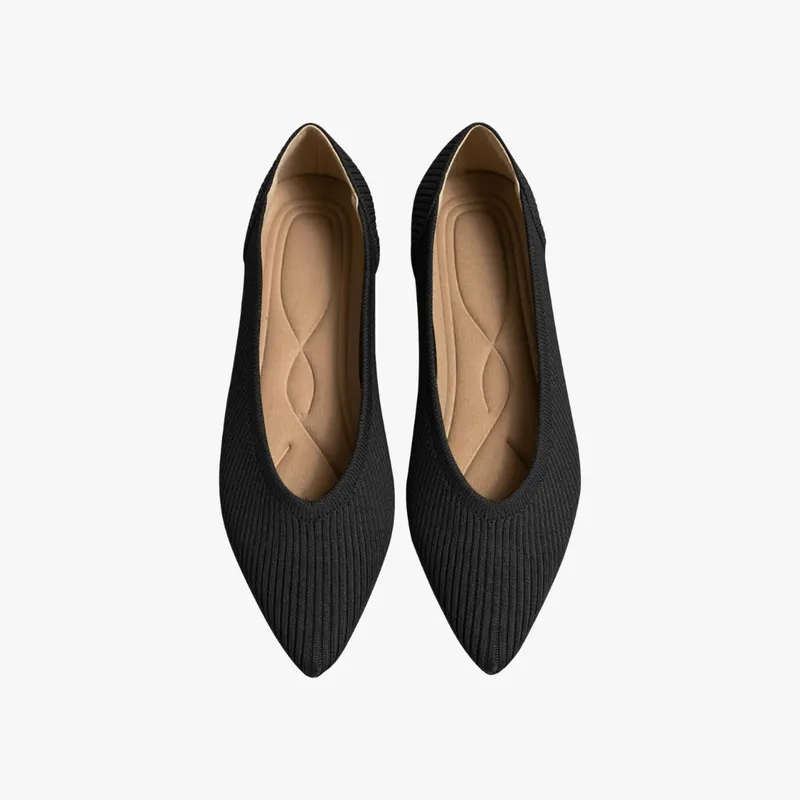 Mason | Women's Flats Shoes Pointed Toe Knit Ballet Comfortable Dressy Slip On Flat