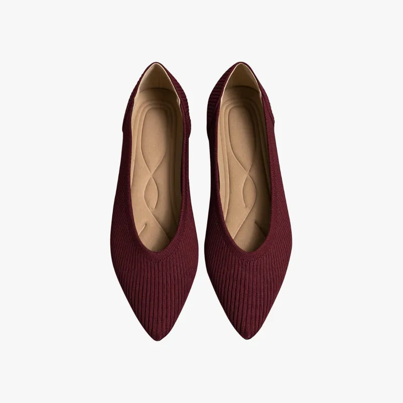 Mason | Women's Flats Shoes Pointed Toe Knit Ballet Comfortable Dressy Slip On Flat