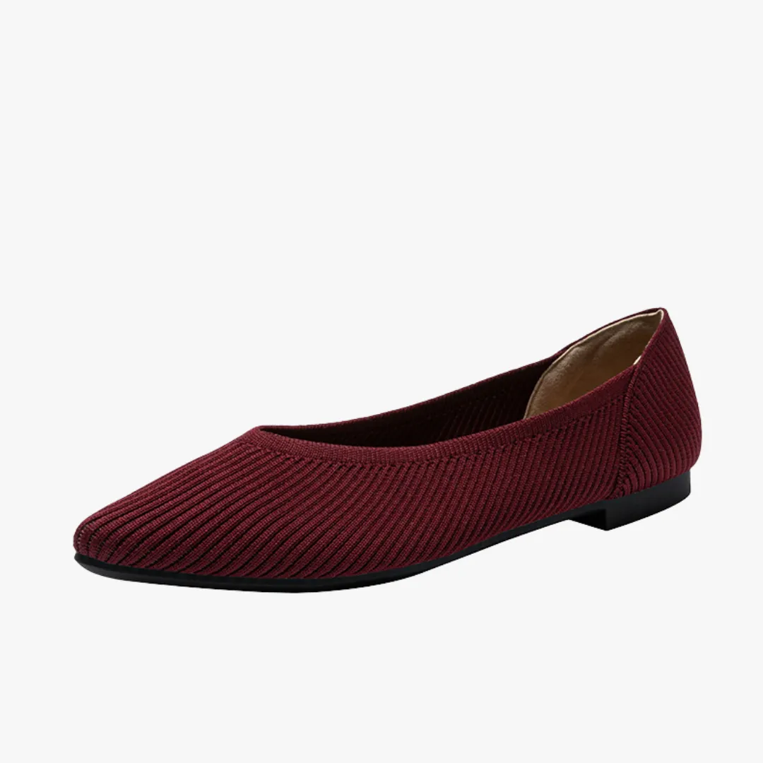 Mason | Women's Flats Shoes Pointed Toe Knit Ballet Comfortable Dressy Slip On Flat