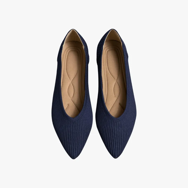 Mason | Women's Flats Shoes Pointed Toe Knit Ballet Comfortable Dressy Slip On Flat