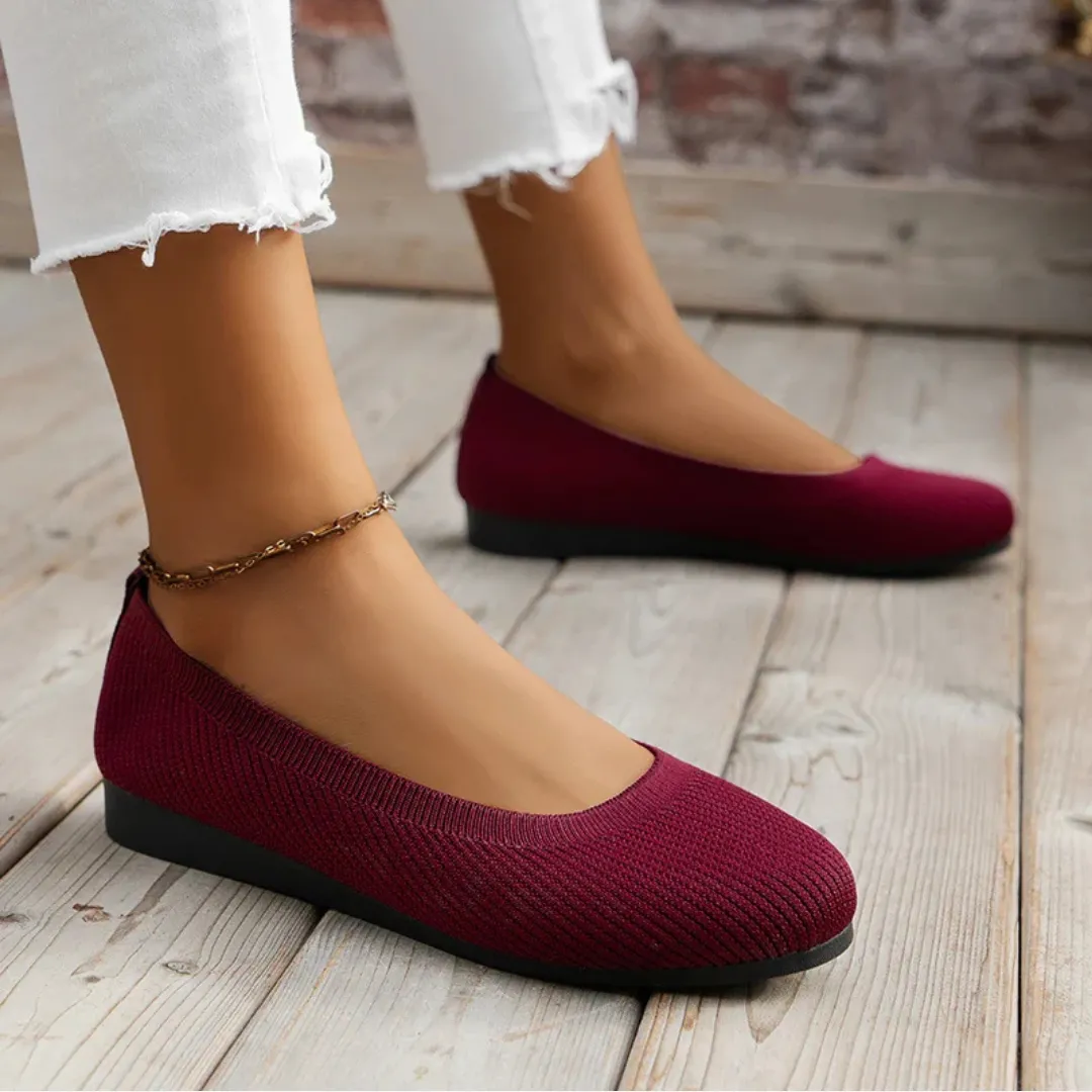 Mason | Women’s Knitted Slip-On Flats – Breathable Comfort Loafers for Walking