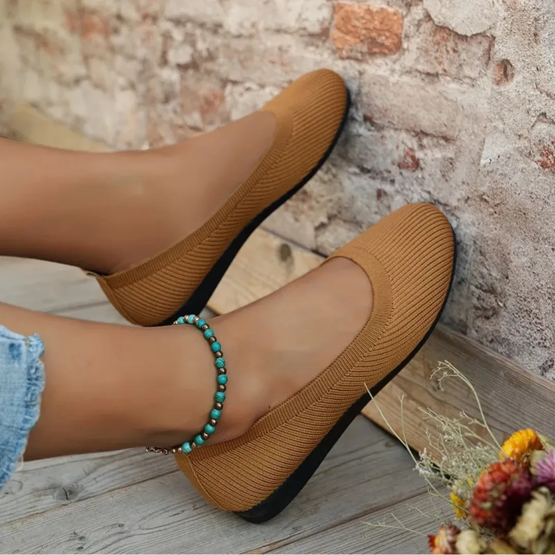 Mason | Women’s Knitted Slip-On Flats – Breathable Comfort Loafers for Walking