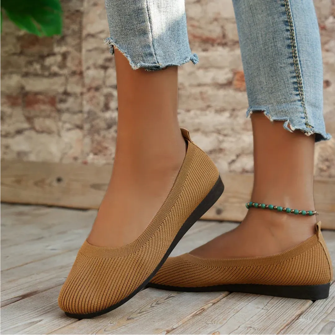 Mason | Women’s Knitted Slip-On Flats – Breathable Comfort Loafers for Walking
