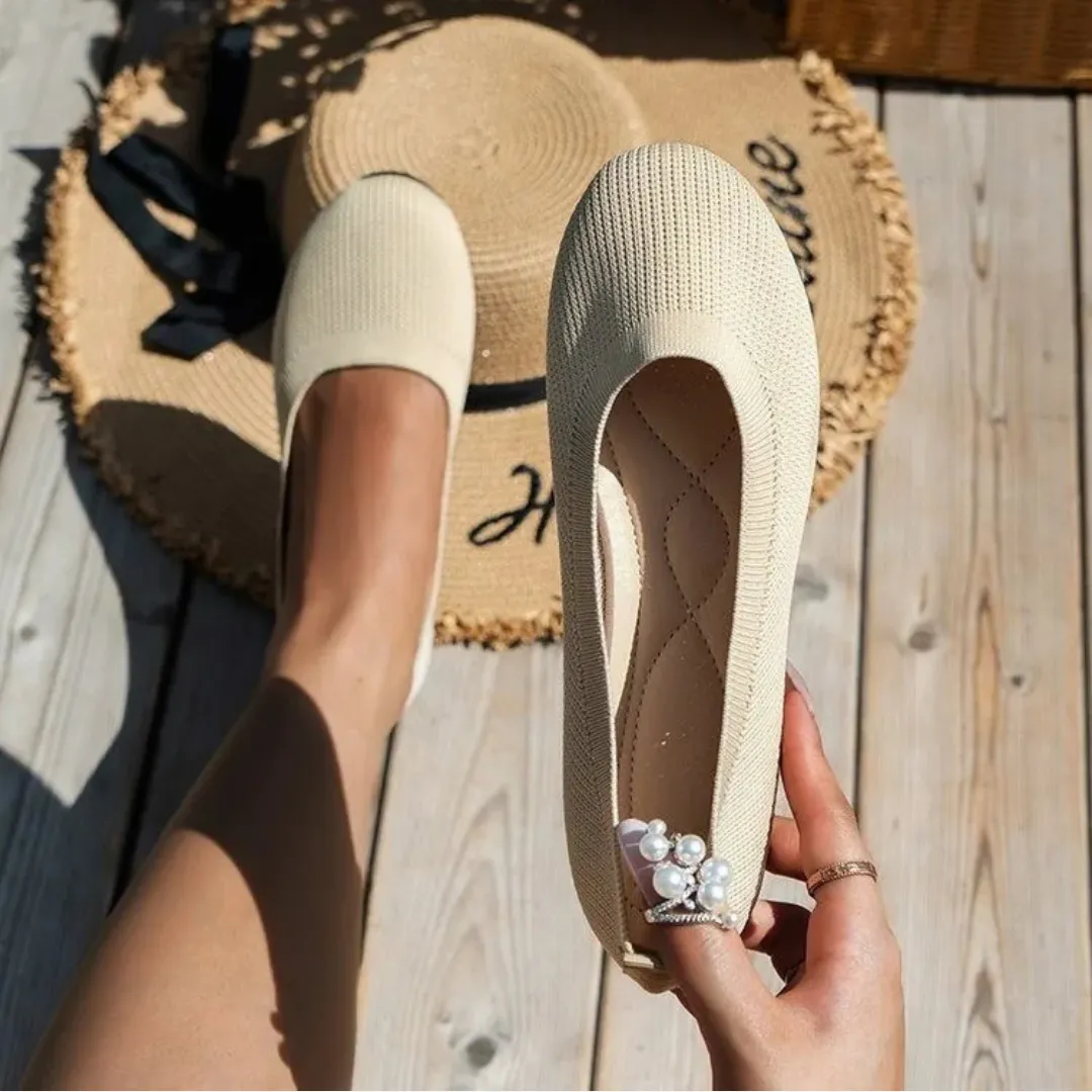 Mason | Women’s Knitted Slip-On Flats – Breathable Comfort Loafers for Walking