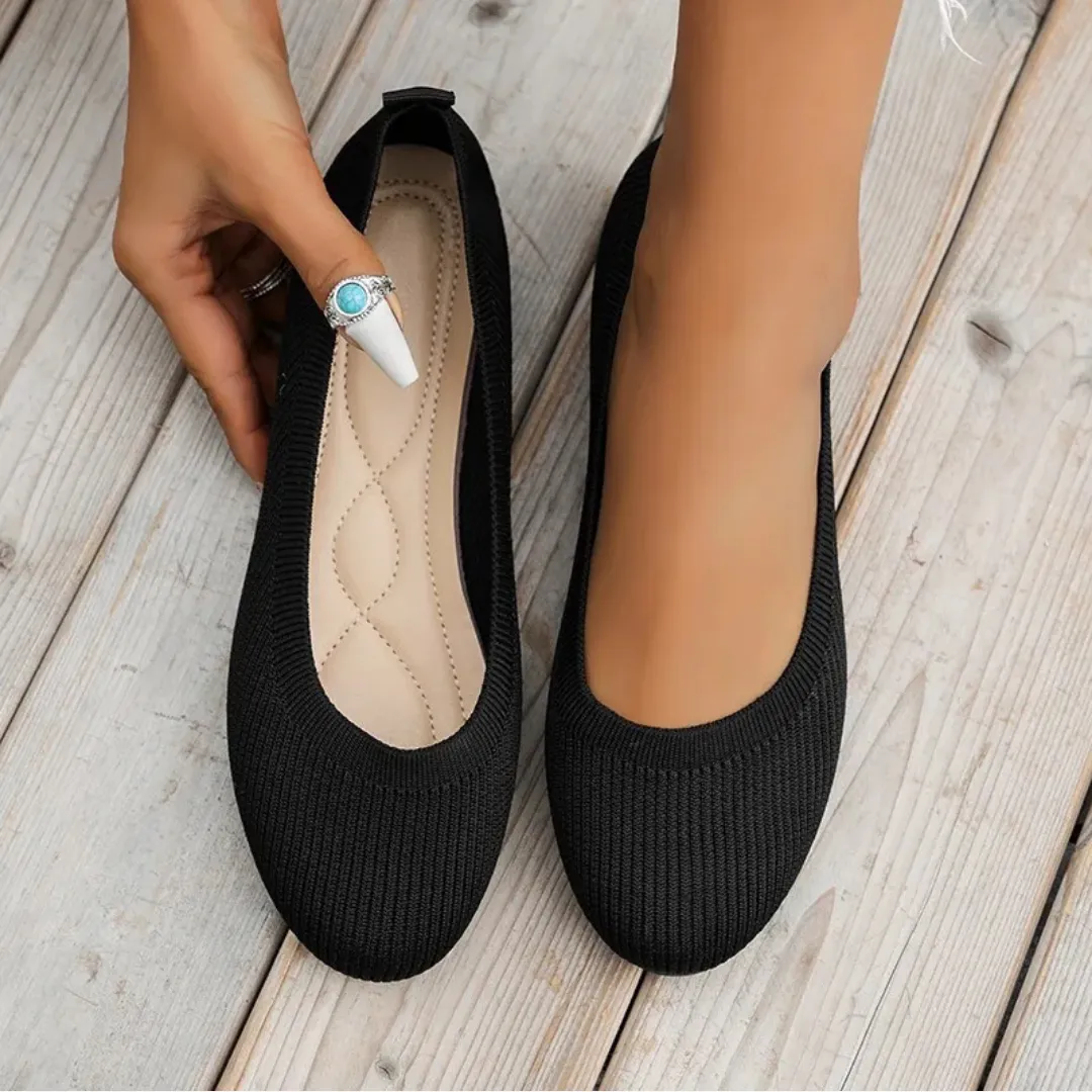 Mason | Women’s Knitted Slip-On Flats – Breathable Comfort Loafers for Walking