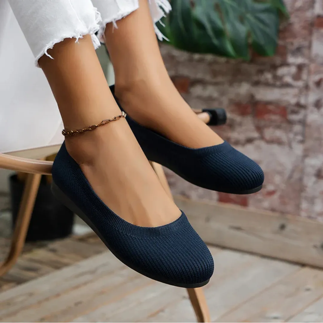 Mason | Women’s Knitted Slip-On Flats – Breathable Comfort Loafers for Walking