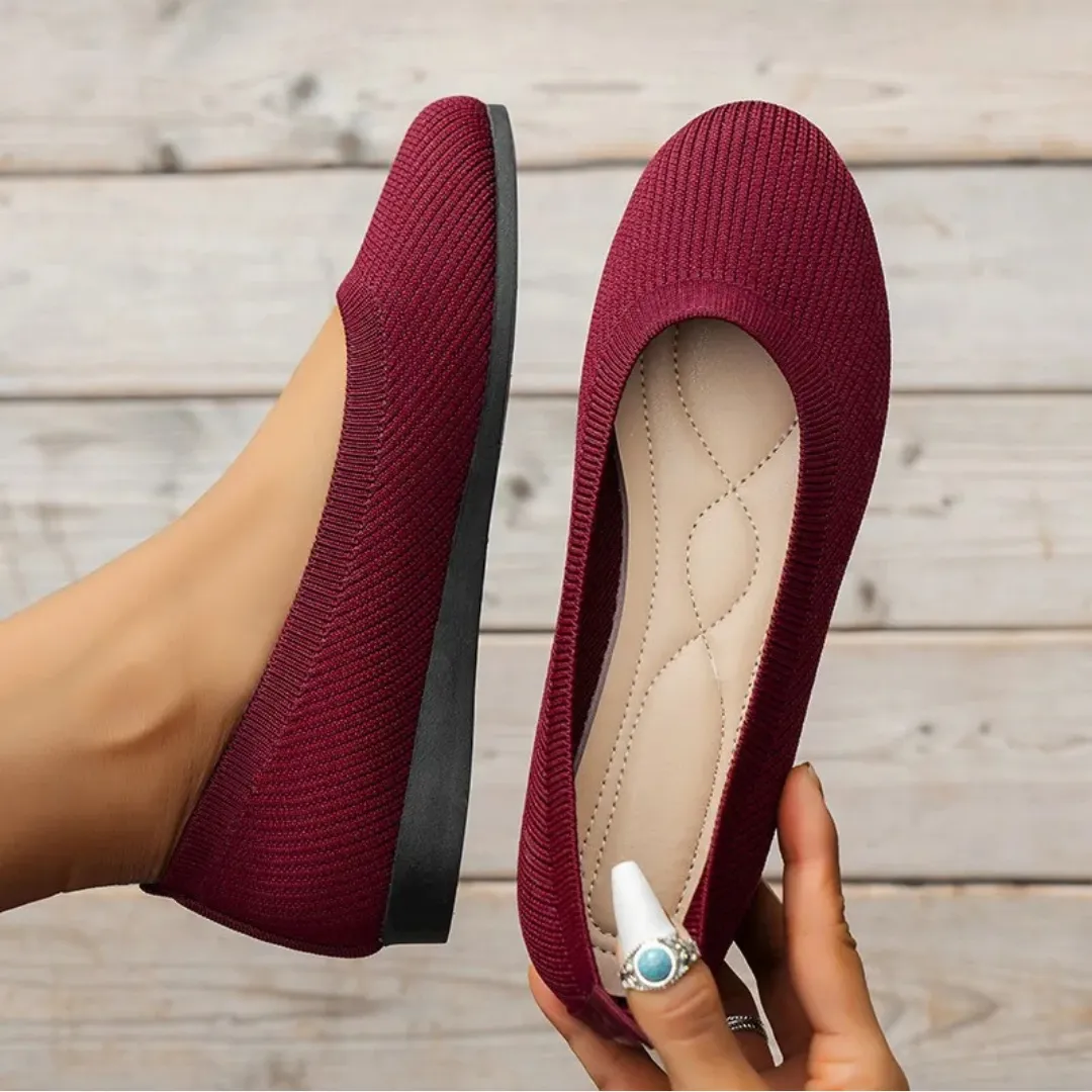 Mason | Women’s Knitted Slip-On Flats – Breathable Comfort Loafers for Walking