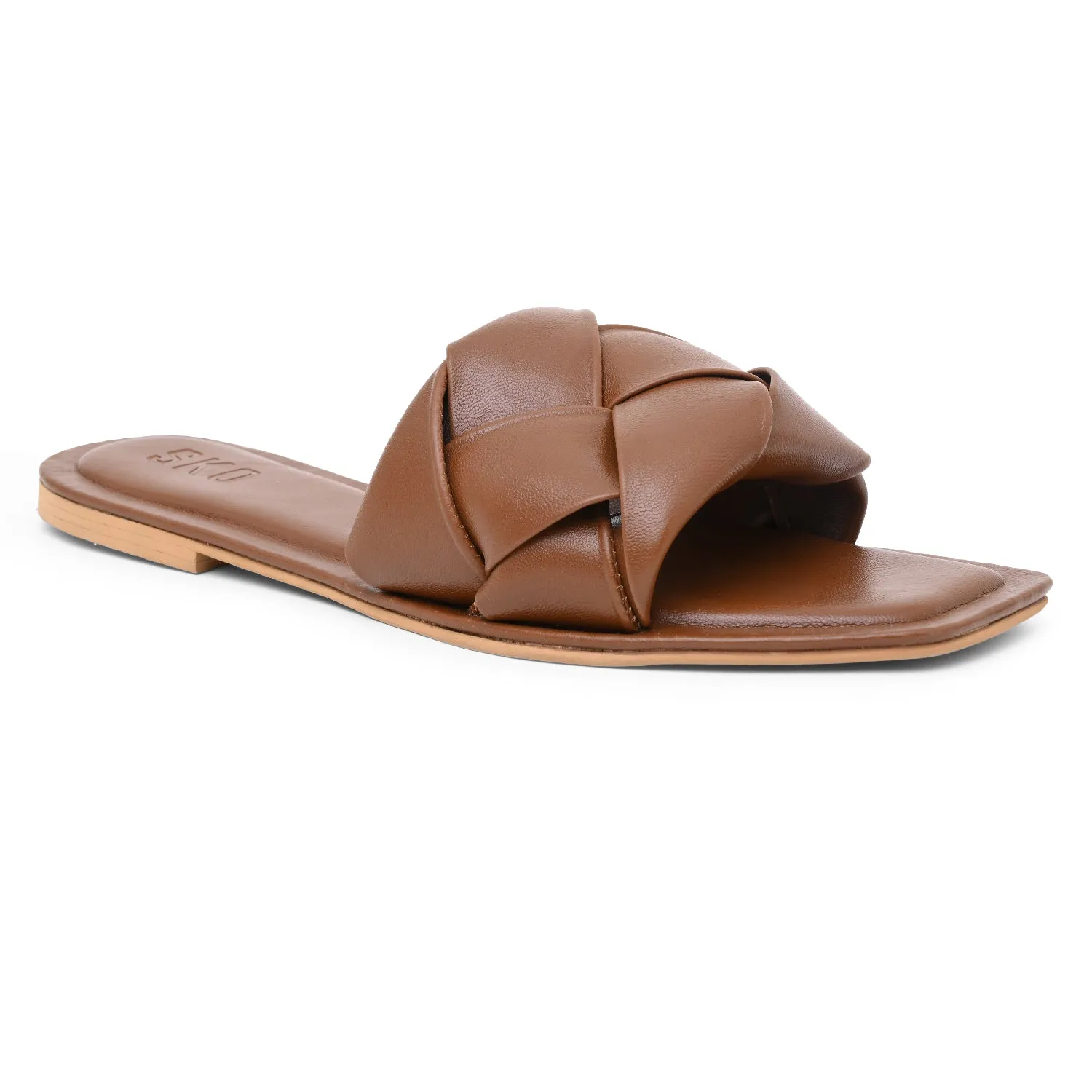 Messina Tan Flats For Women